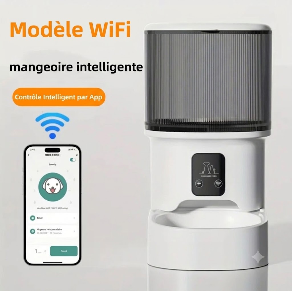 Mangeoire & Fontaine Connectée pour Chien et Chat – Caméra, WiFi & Programmable