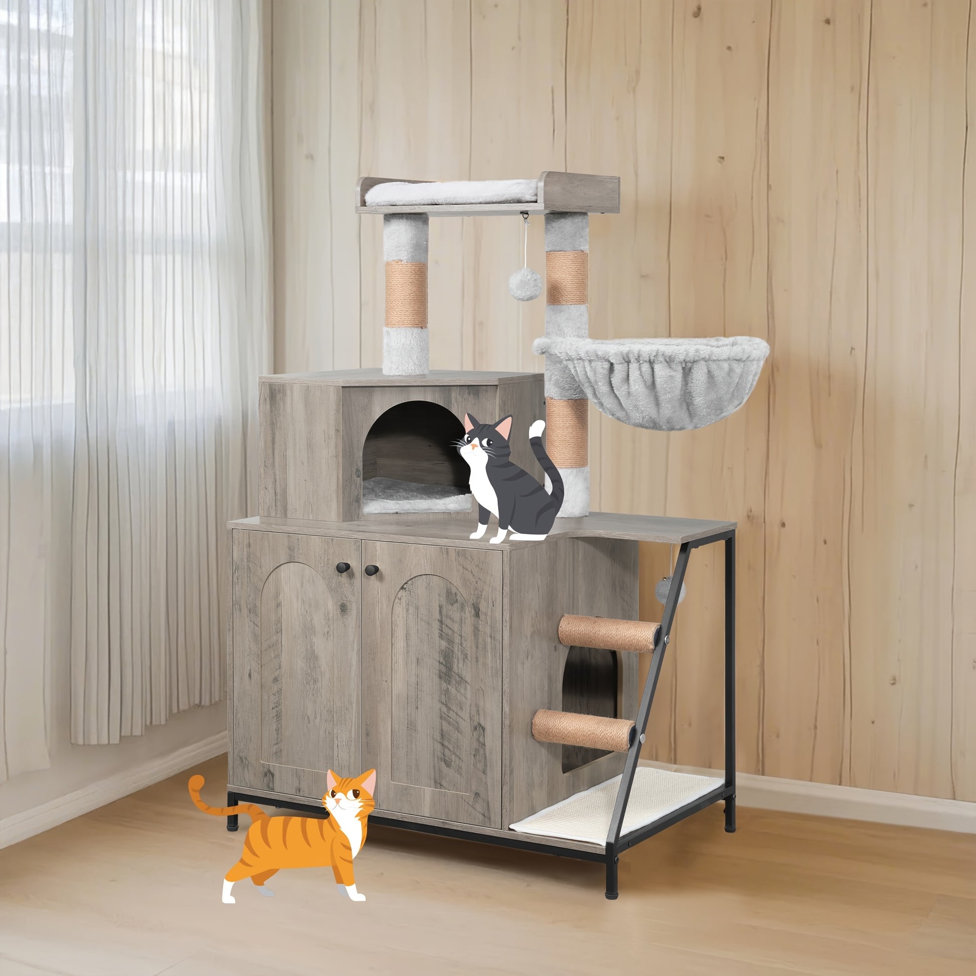 plateforme d’observation arbre à chat moderne