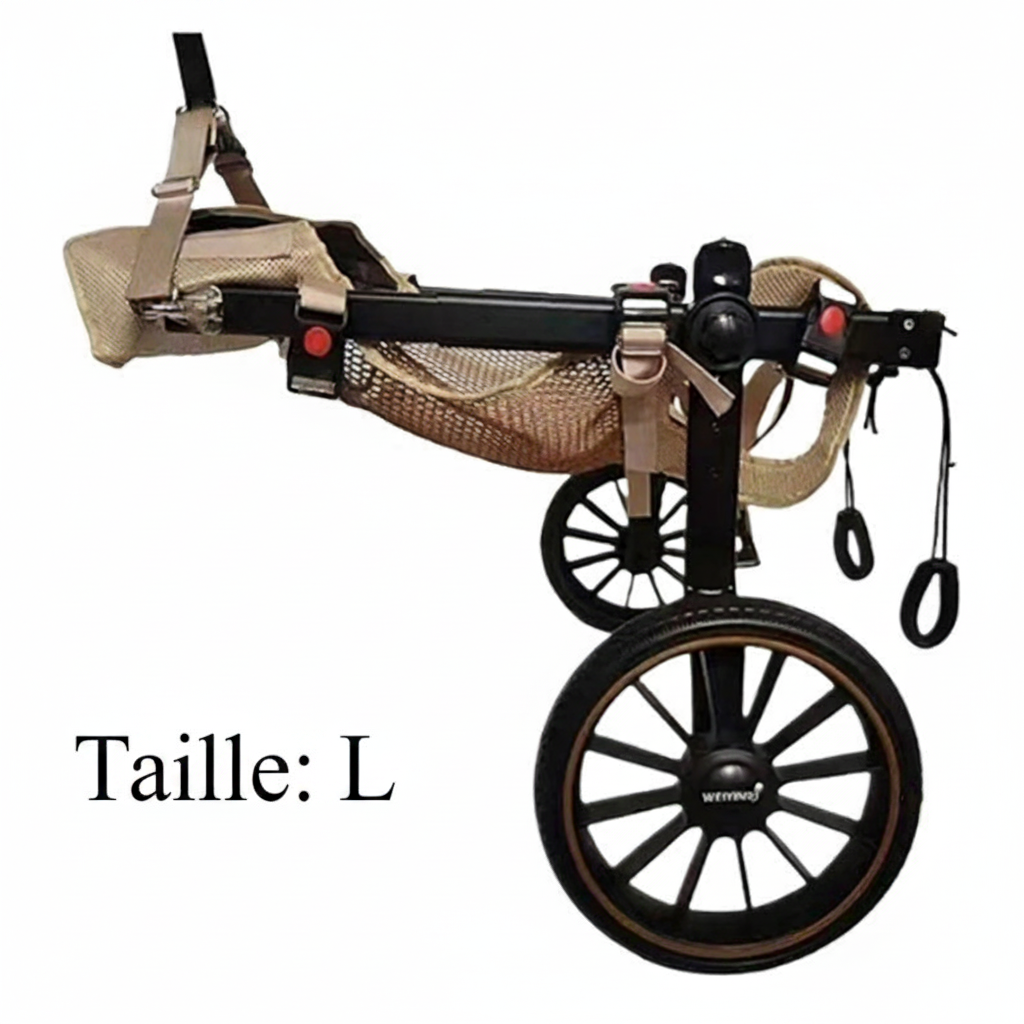 Fauteuil Roulant pour Chien – Réhabilitation Pattes Arrière, Grandes Tailles