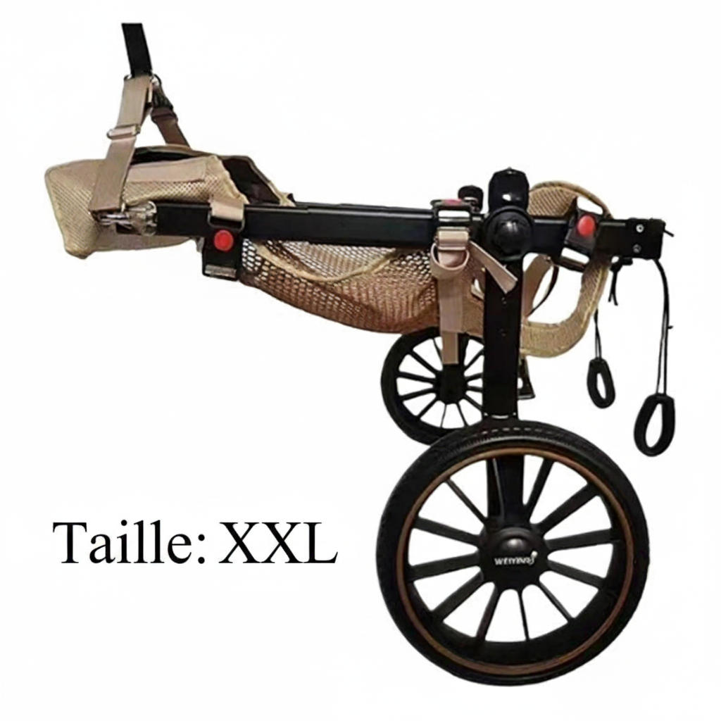 Fauteuil Roulant pour Chien – Réhabilitation Pattes Arrière, Grandes Tailles