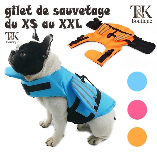Gilet de Sauvetage d'Été pour Chien – Sécurité et Confort dans l'Eau