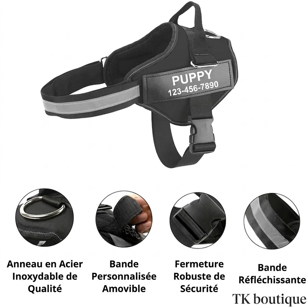 Harnais Gilet Personnalisable pour Chien – Son harnais, son identité
