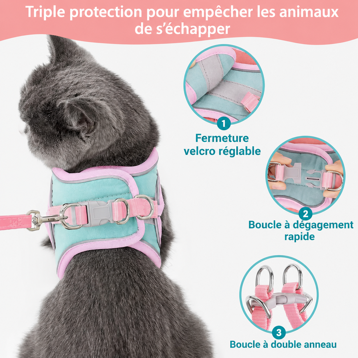 Harnais Réfléchissant pour Chat et Chaton – Visible et en sécurité