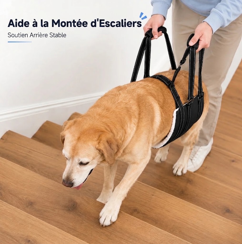 Harnais de Soutien Pattes Arrière – Aide à la Mobilité pour Chien Senior ou Convalescent