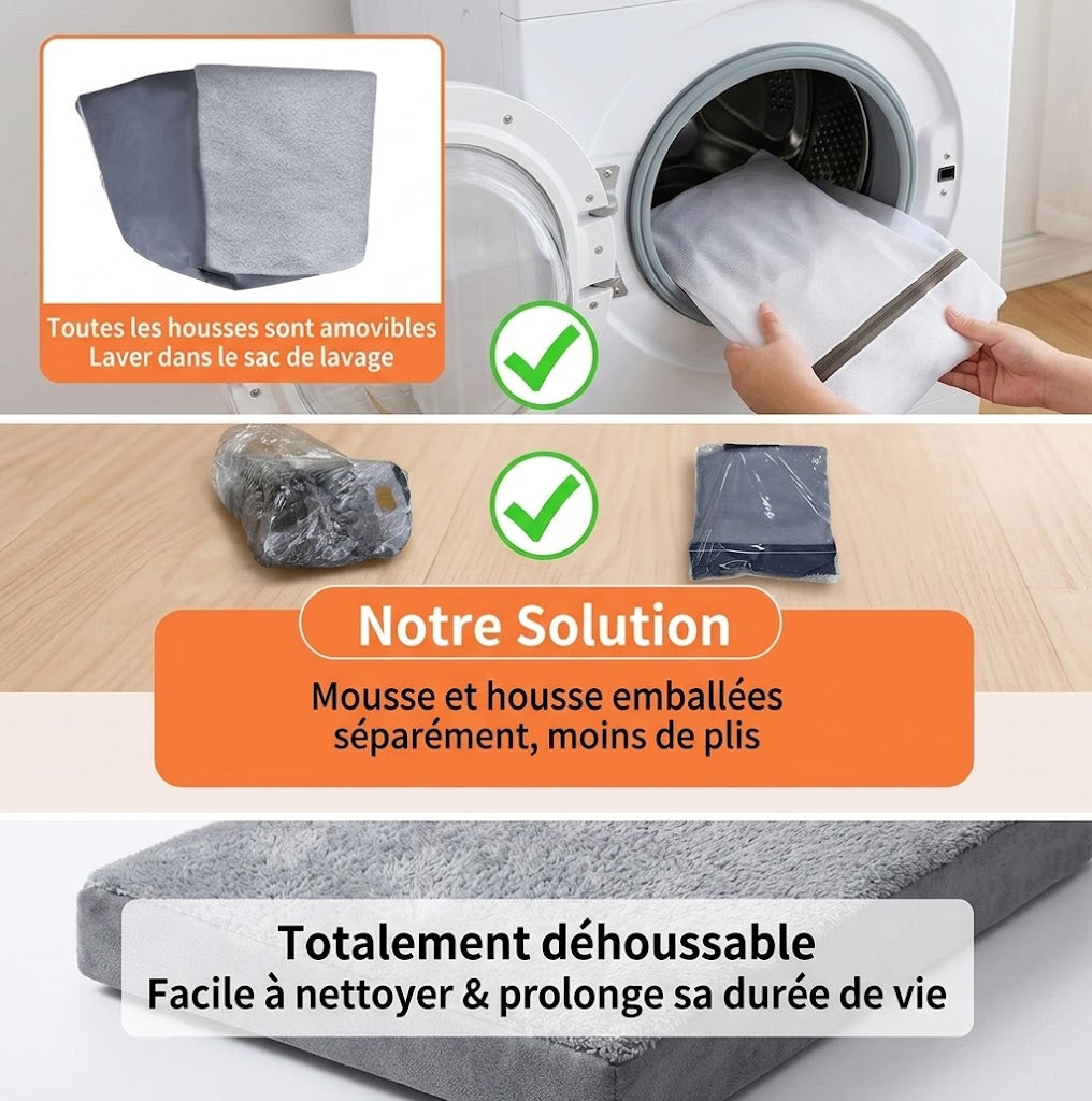 Panier - Lit Orthopédique pour Chien | Tailles M à 3XL