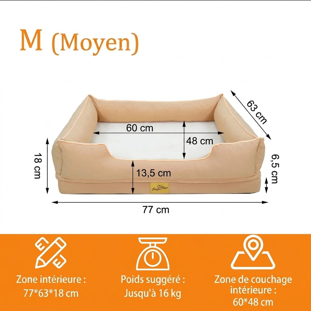 Panier - Lit Orthopédique pour Chien | Tailles M à 3XL