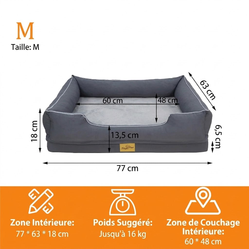 Panier - Lit Orthopédique pour Chien | Tailles M à 3XL