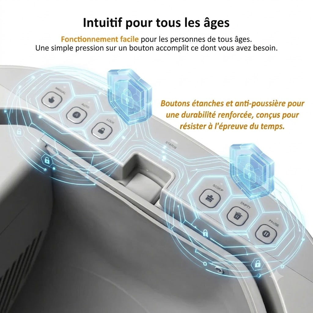 Litière Autonettoyante pour Chat – Ouverte, Idéale Multi-Chats