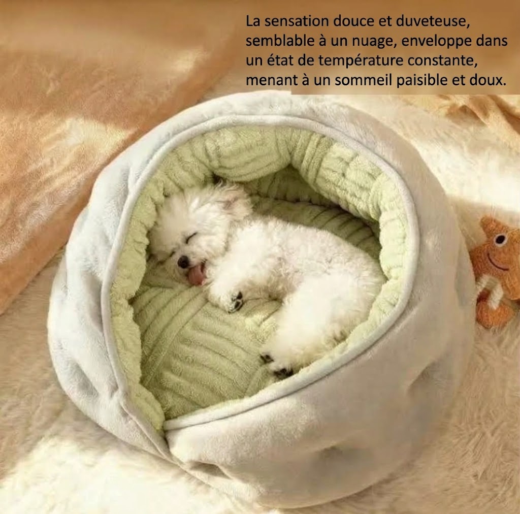 Lit douillet blanc petits chiens et chats