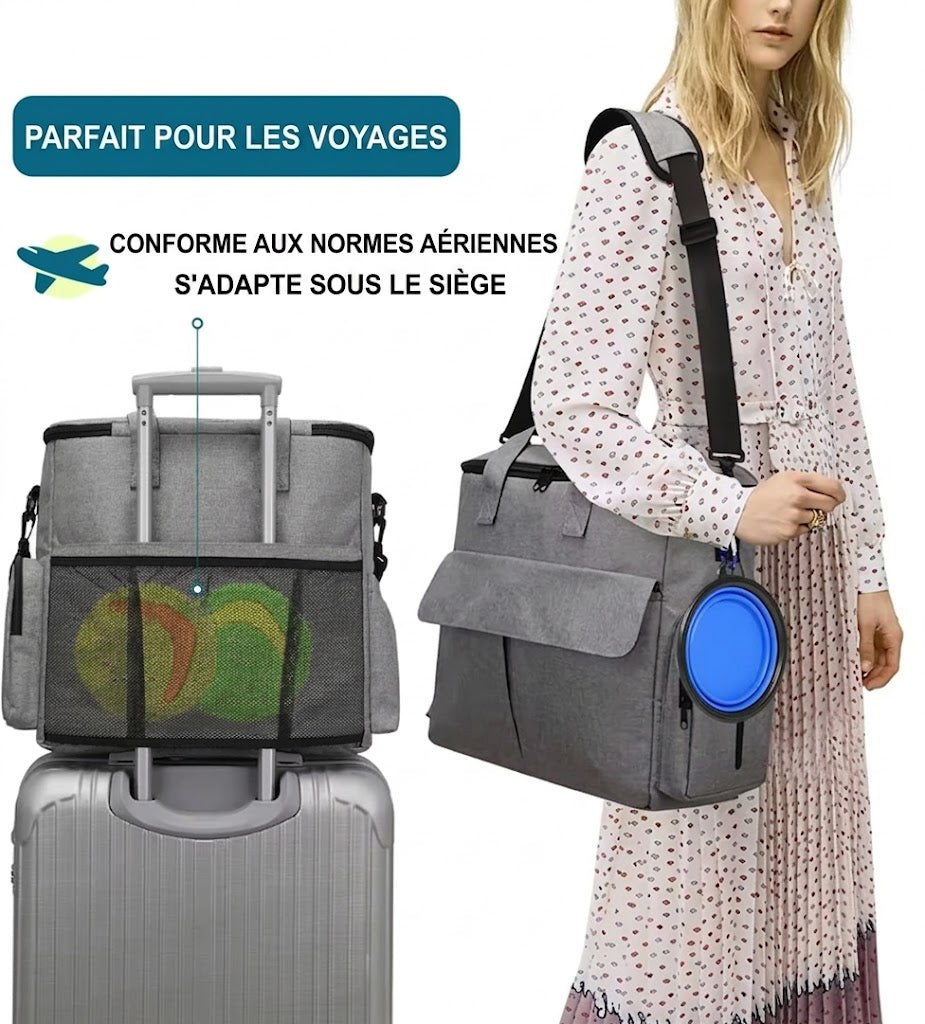 Sac de Voyage pour Chien – Kit Complet 6 Pièces